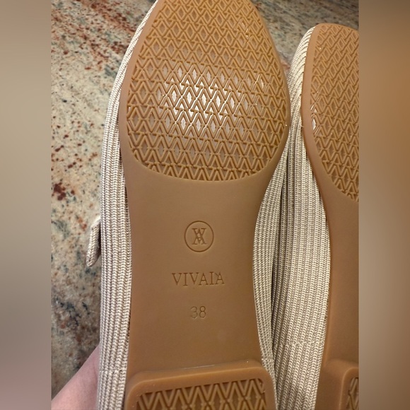 Vivaia Mary Jane Buckle Mesh Light Brown Ballet Flats Women’s Size 38 NEW No Box - Picture 13 of 14